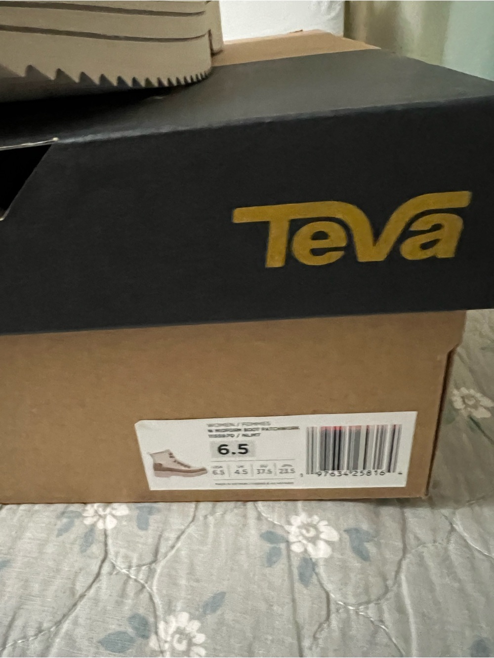 Teva Black Box with Yellow Logo and Brown Base